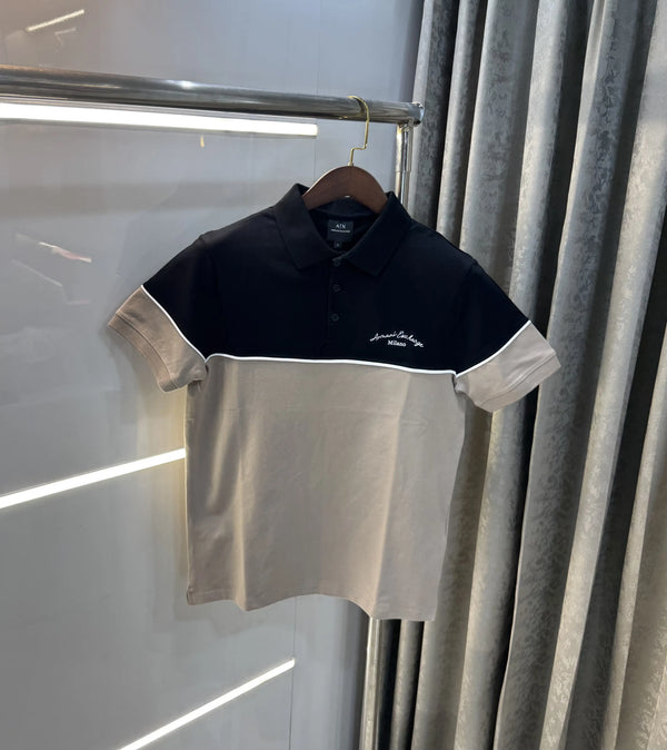 Arman i Exchange Black biege Logo Work Premium Polo T-Shirt