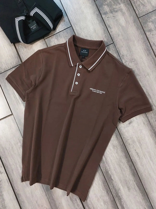 Arman i Exchange Brown Logo Work Premium Polo T-Shirt