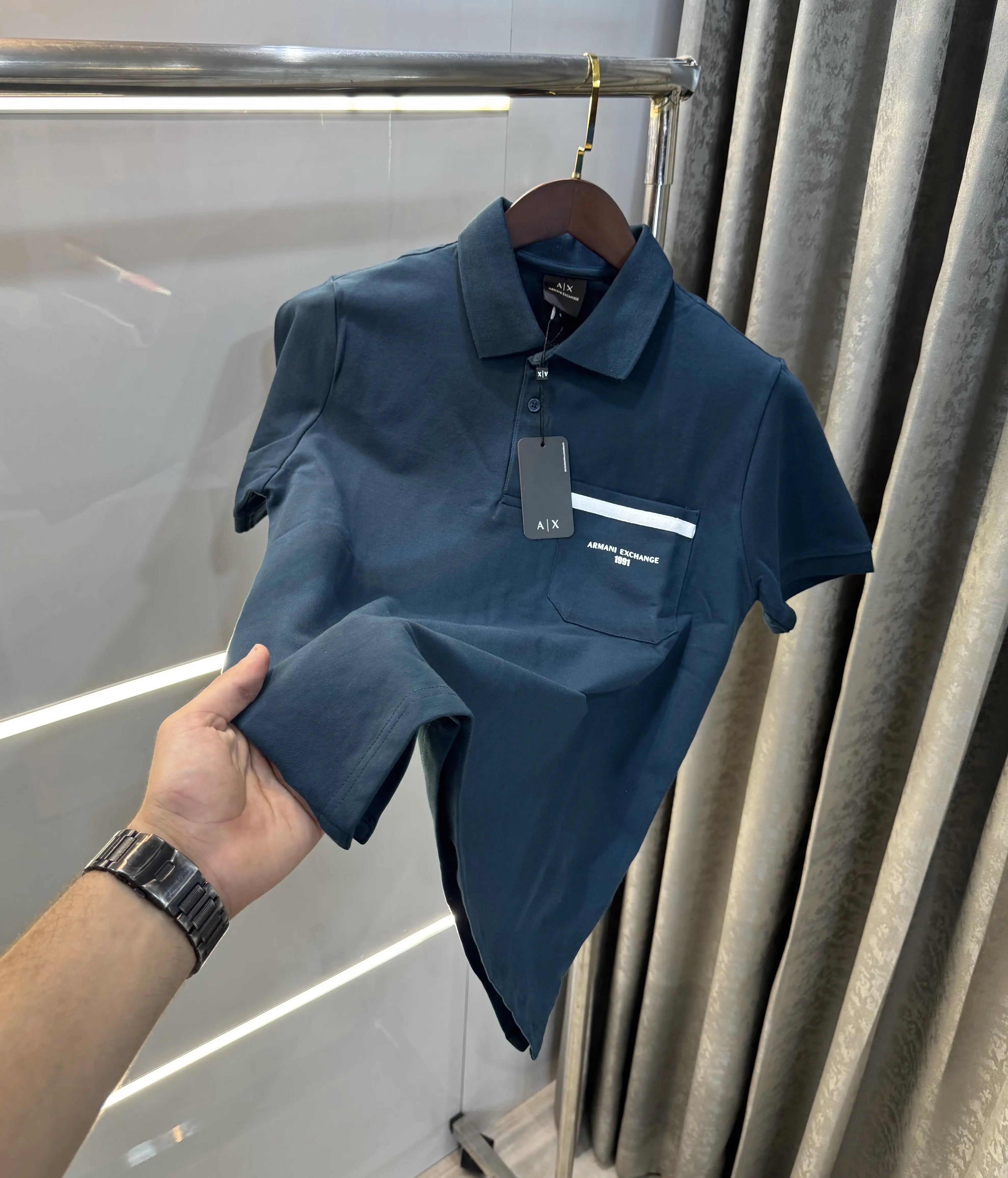 Arman i Exchange Bottle Green Logo Work Premium Polo T-Shirt