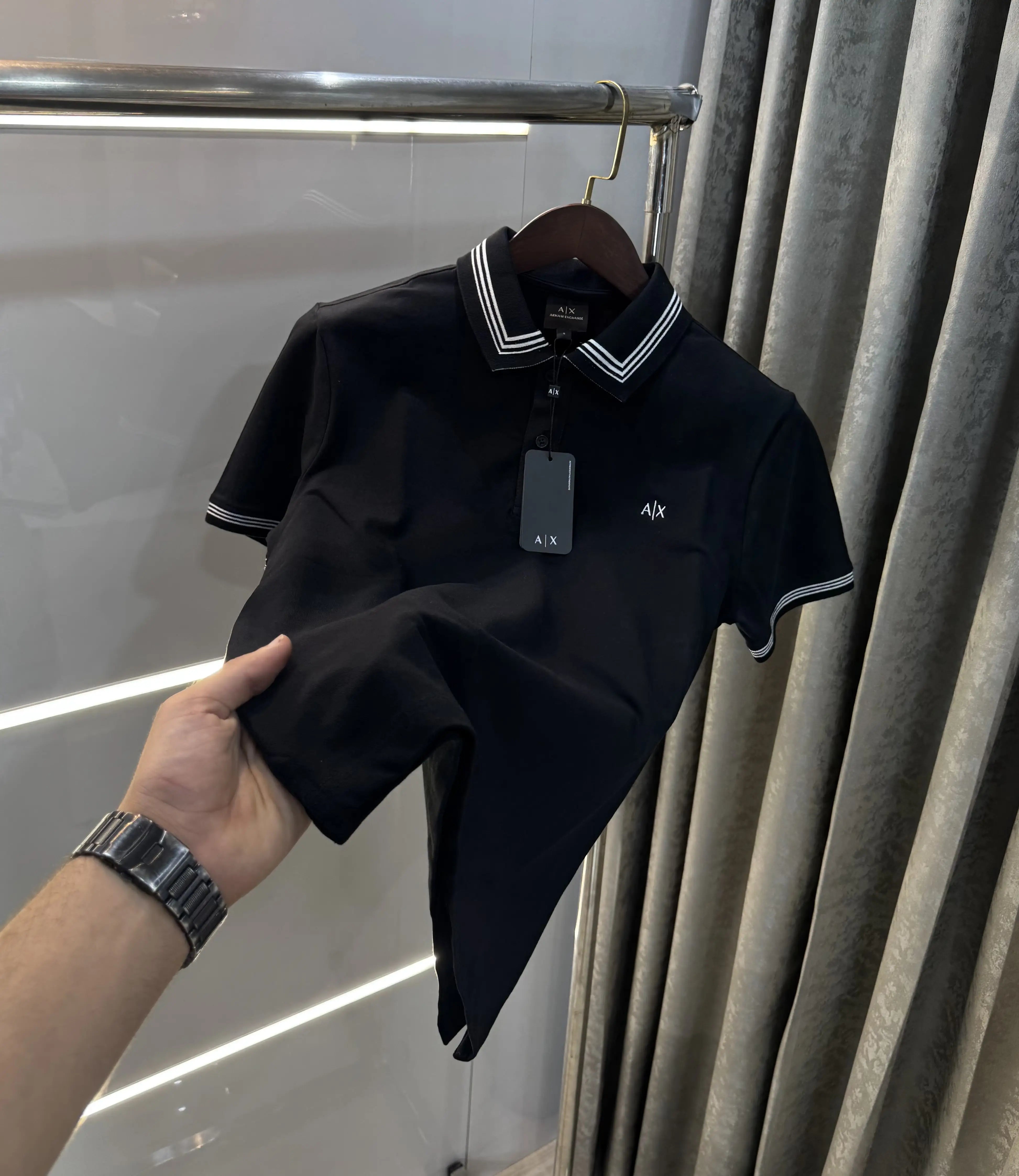 Arman i Exchange Black Logo Work Premium Polo T-Shirt Secondary image