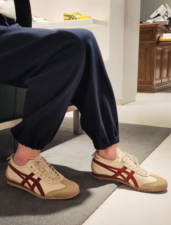 Onitsuka Tiger Mexico 66 SD Beige Beet Juice 7A Premium Ladies Sneakers D-2087