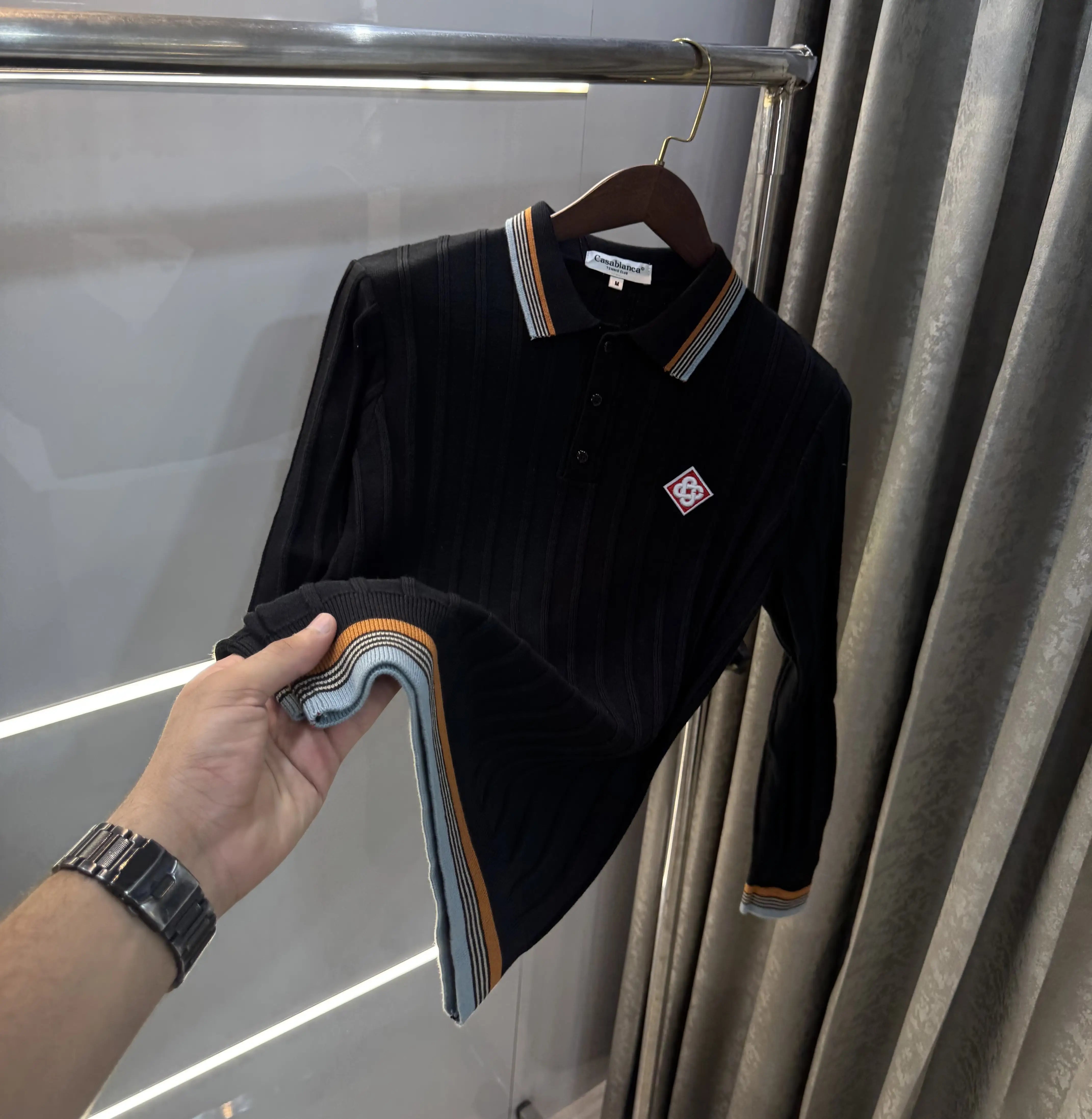 Casablanc a Black Logo Work Imported T-Shirt Main image