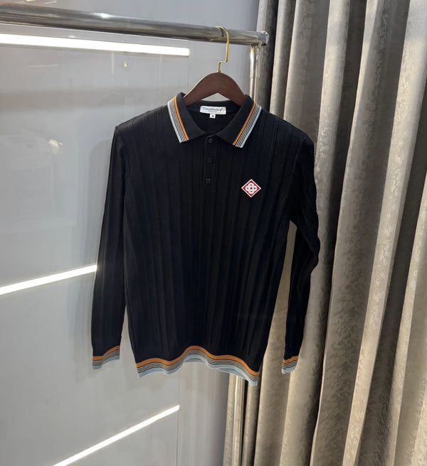 Casablanc a Black Logo Work Imported T-Shirt