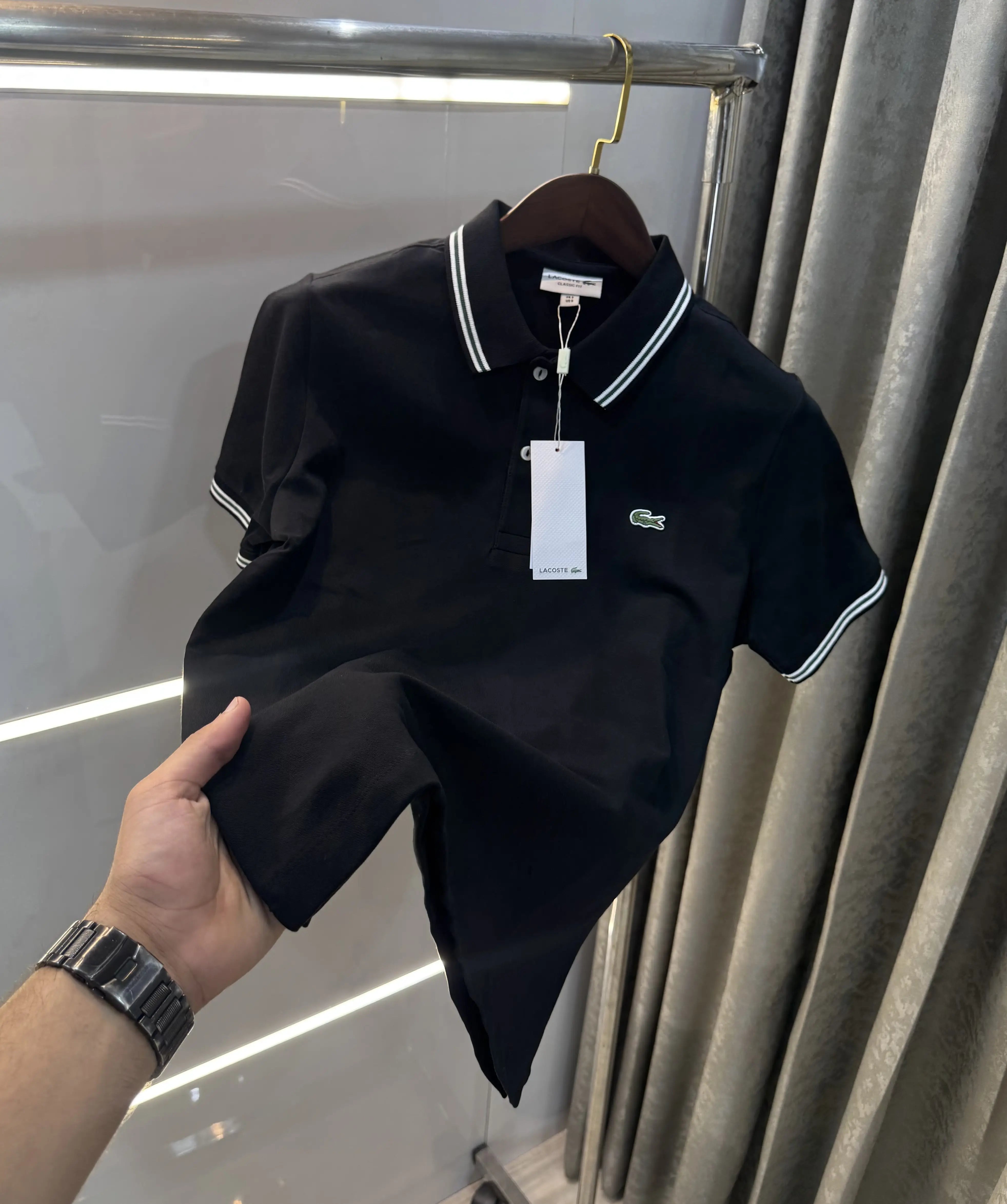 Lacost e Black Logo Work Premium Polo T-Shirt Main image