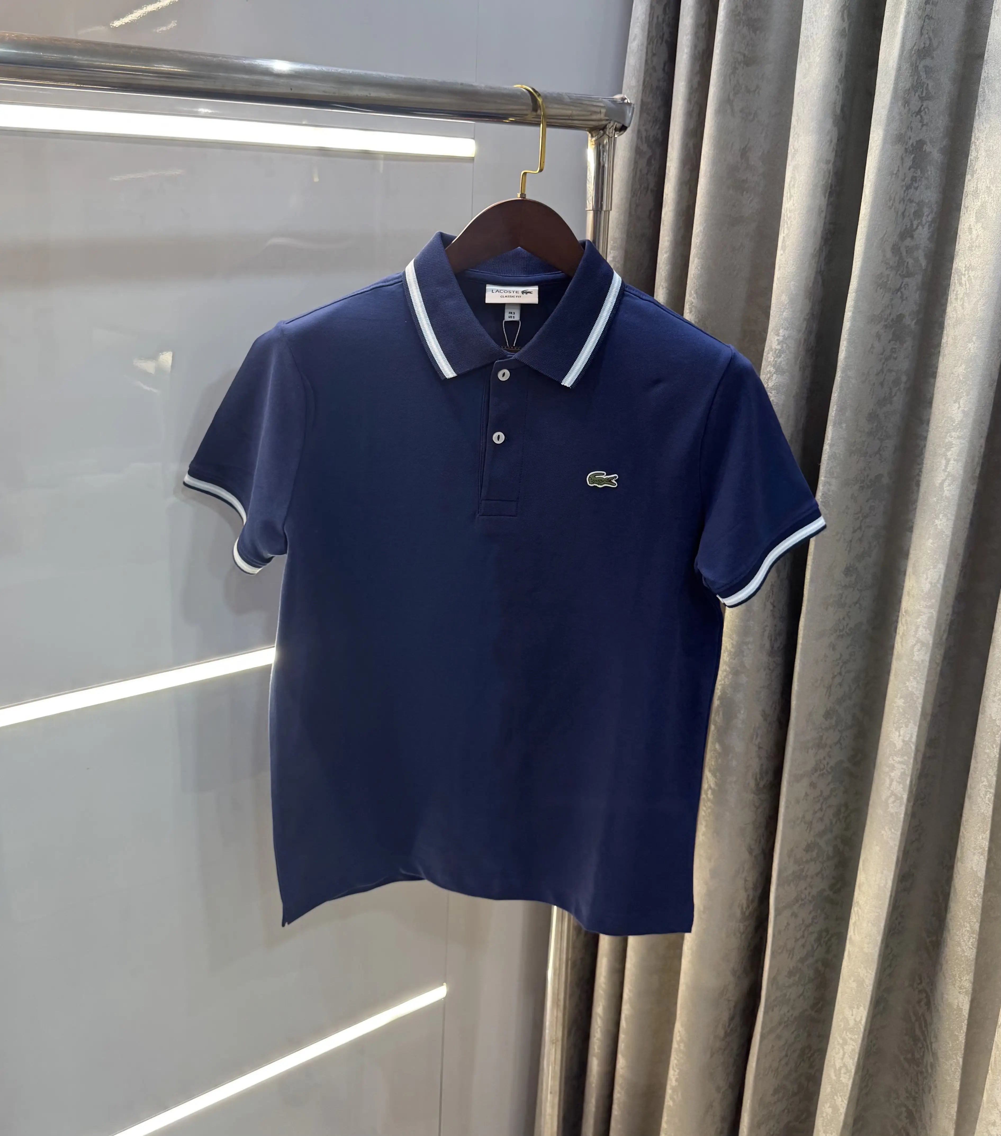 Lacost e Petrol Blue Logo Work Premium Polo T-Shirt Secondary image