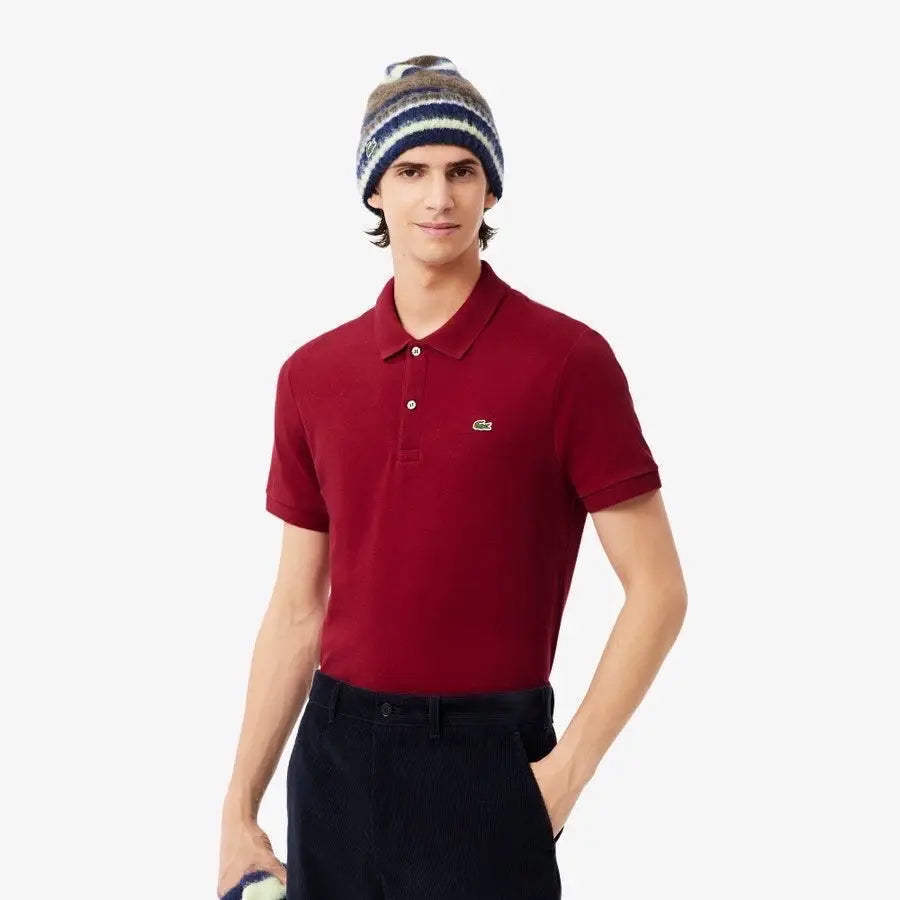 Lacost e Maroon Logo Work Premium Polo T-Shirt Main image