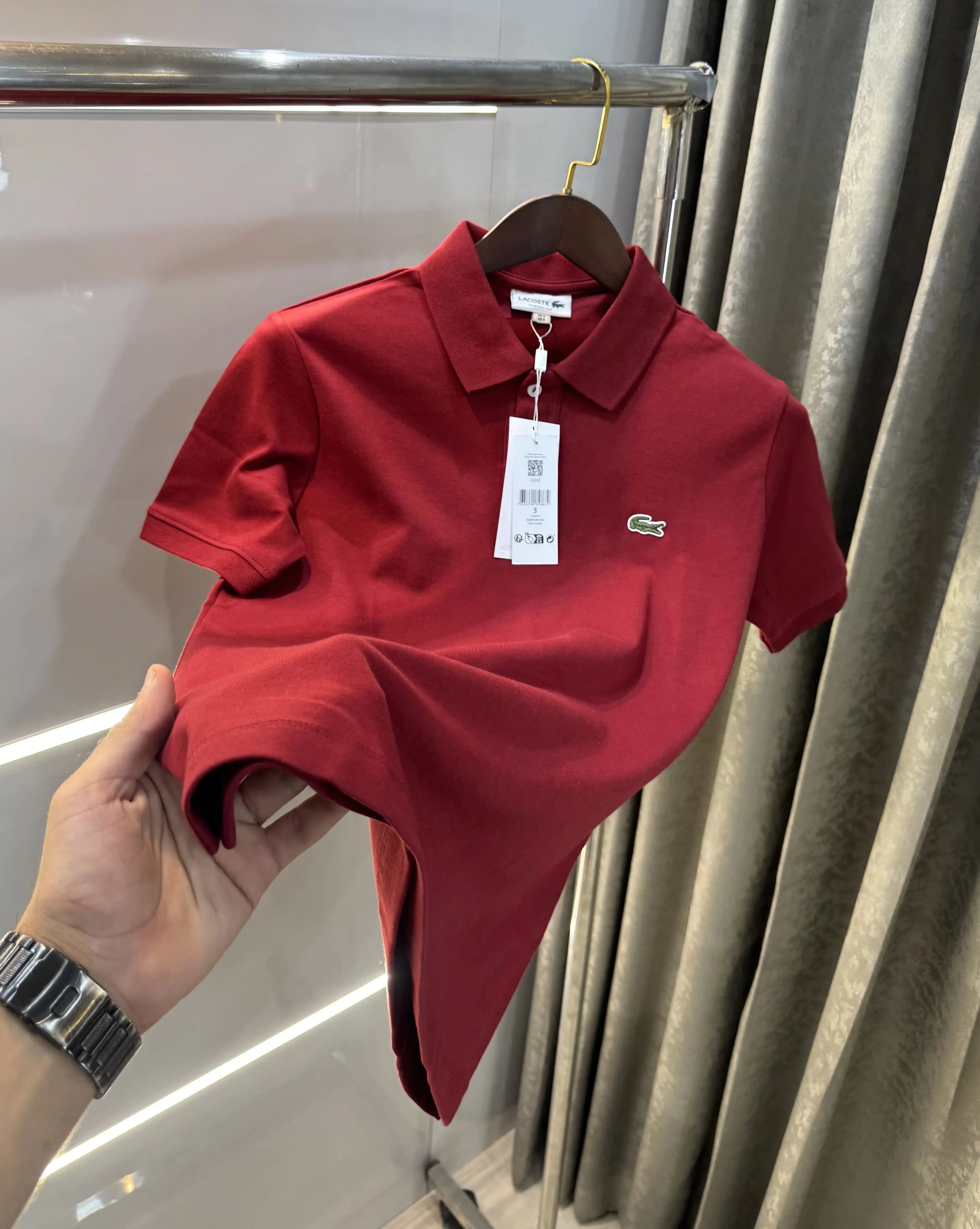 Lacost e Maroon Logo Work Premium Polo T-Shirt Secondary image