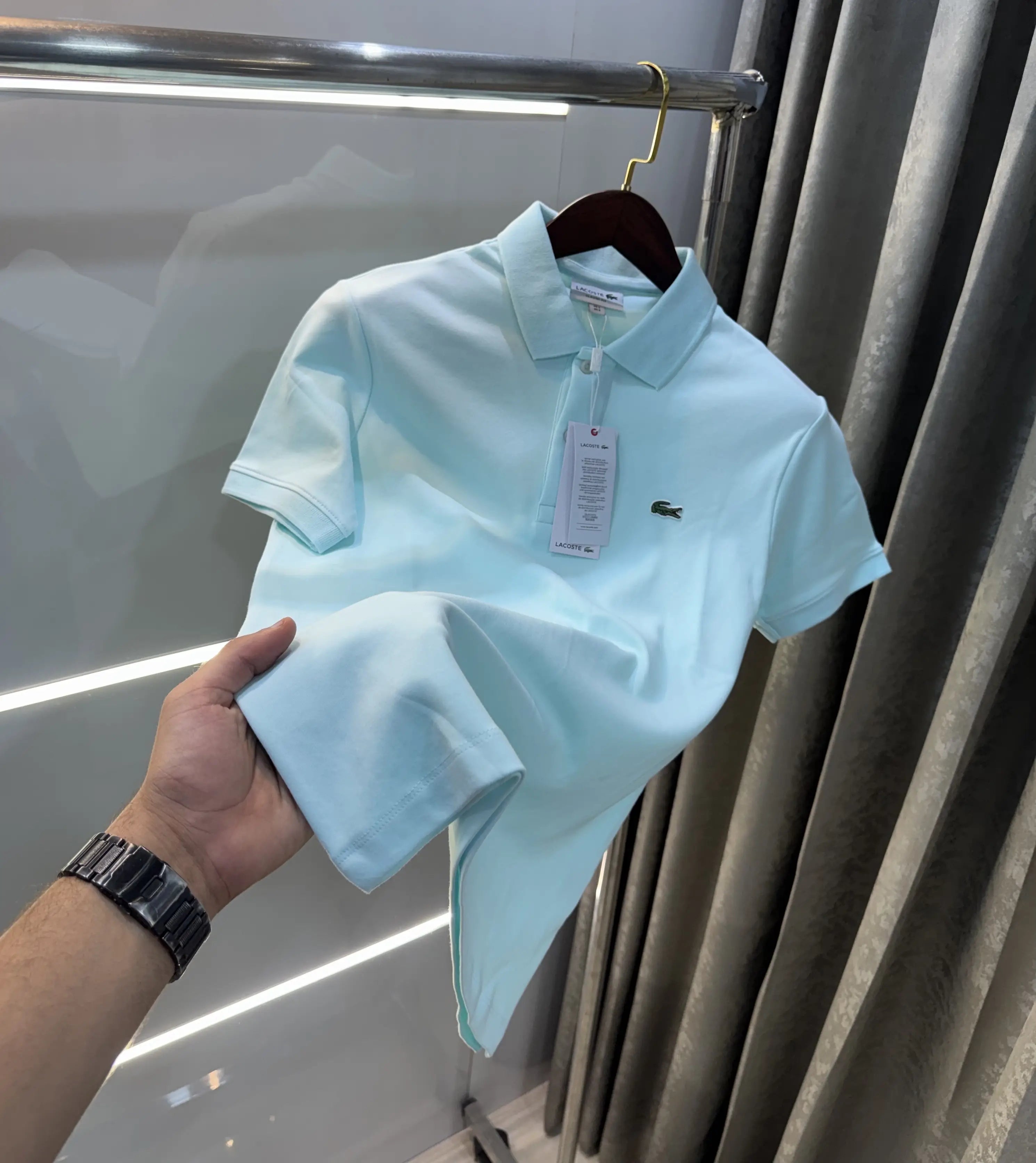 Lacost e Sky Blue Logo Work Premium Polo T-Shirt Secondary image