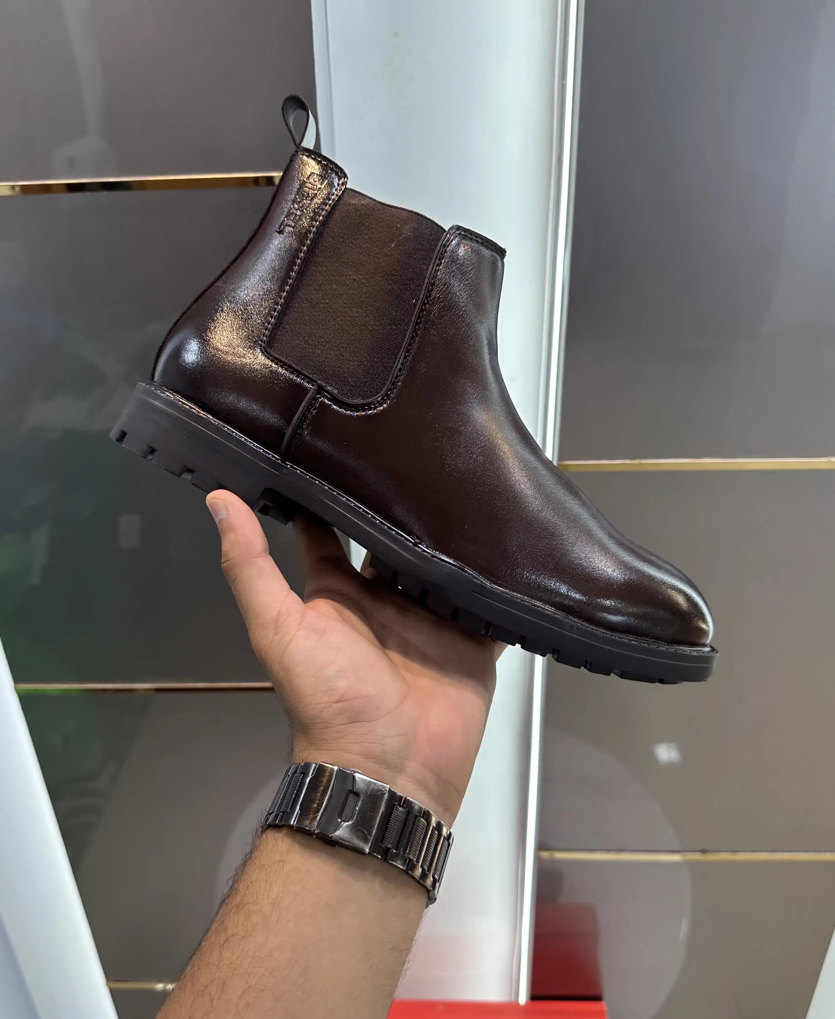 Diesel_Chelsea Round Toe High Ankle Boots