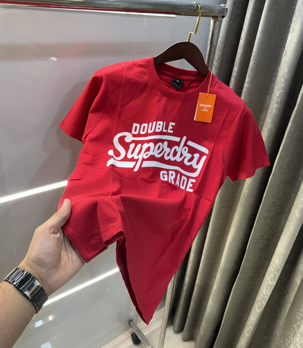 Superdry Red Logo Print Premium T-shirt