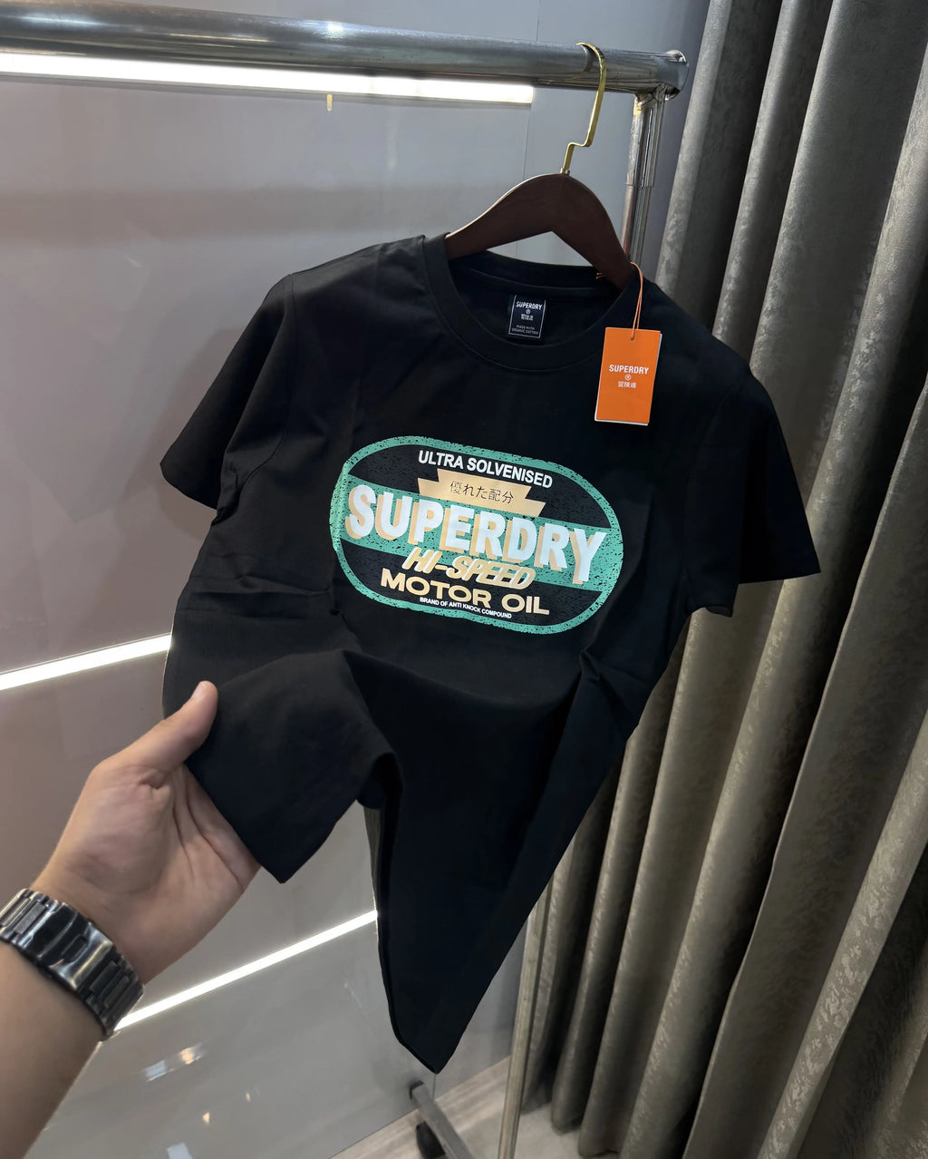 Superdry Black Logo Print Premium T-shirt