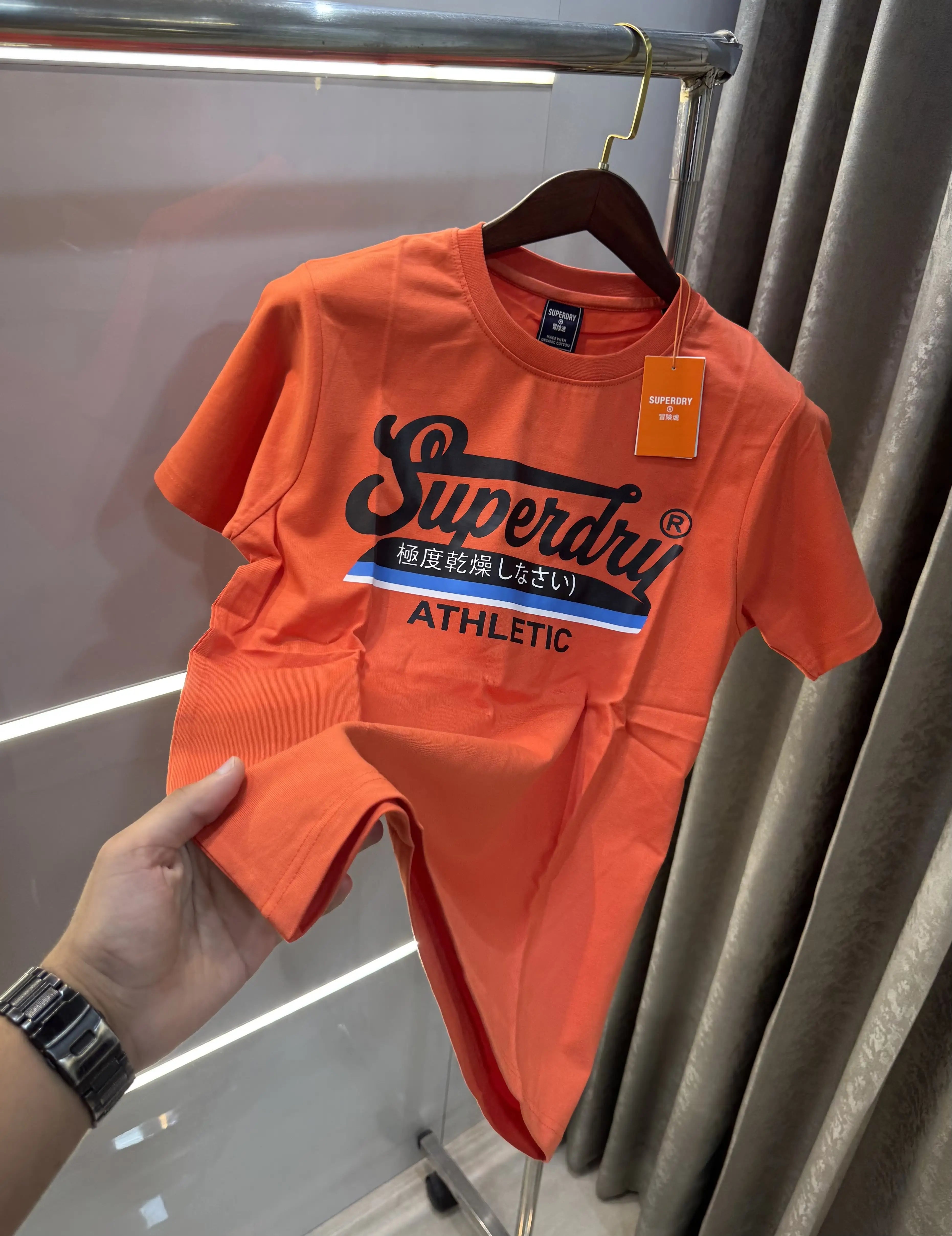 Superdry Orange Logo Print Premium T-shirt