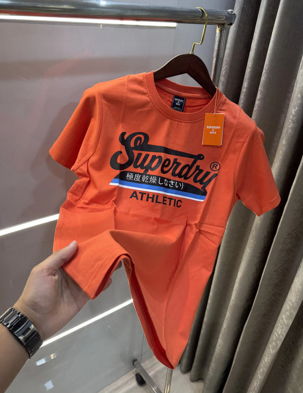 Superdry Orange Logo Print Premium T-shirt