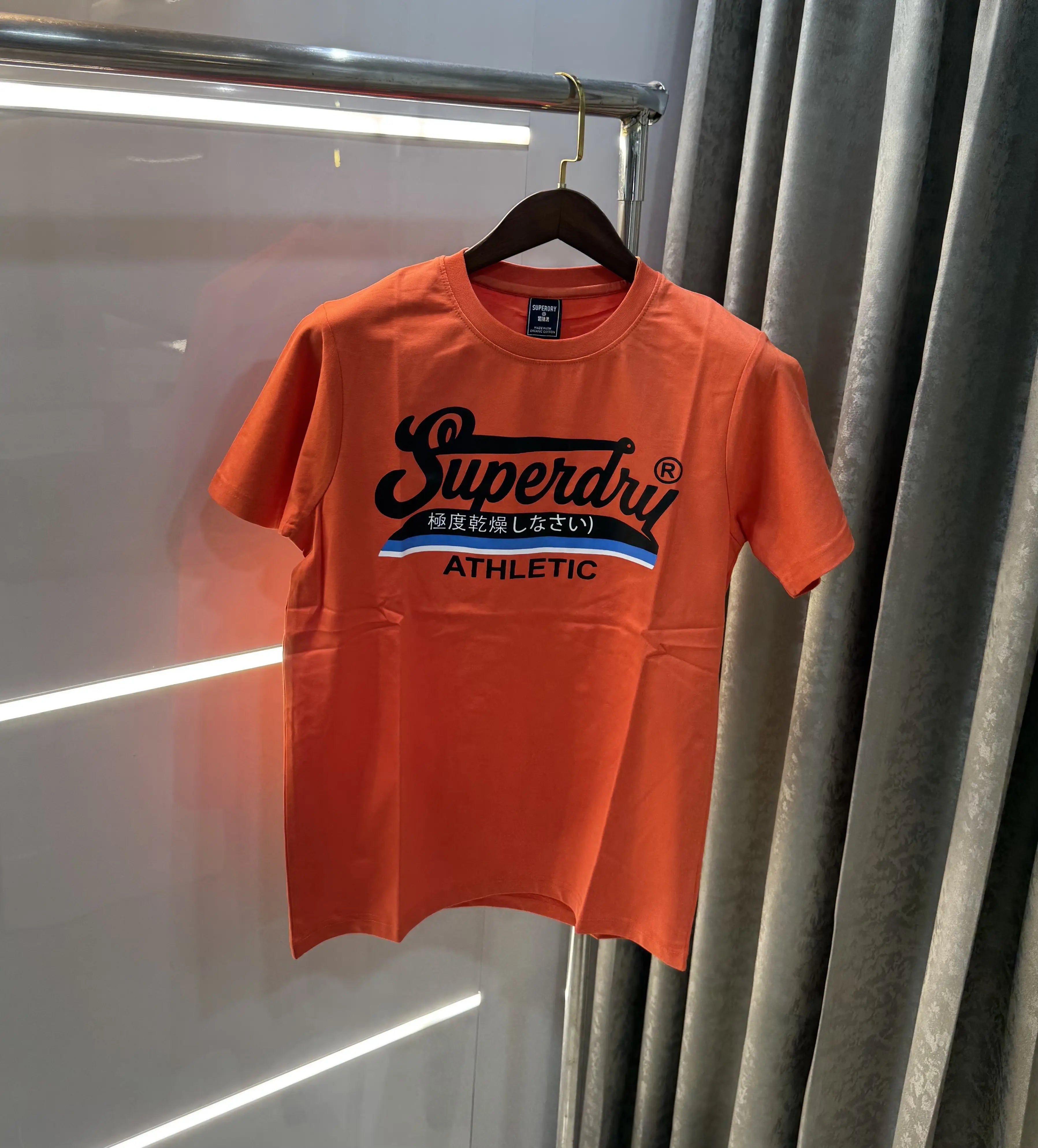 Superdry Orange Logo Print Premium T-shirt