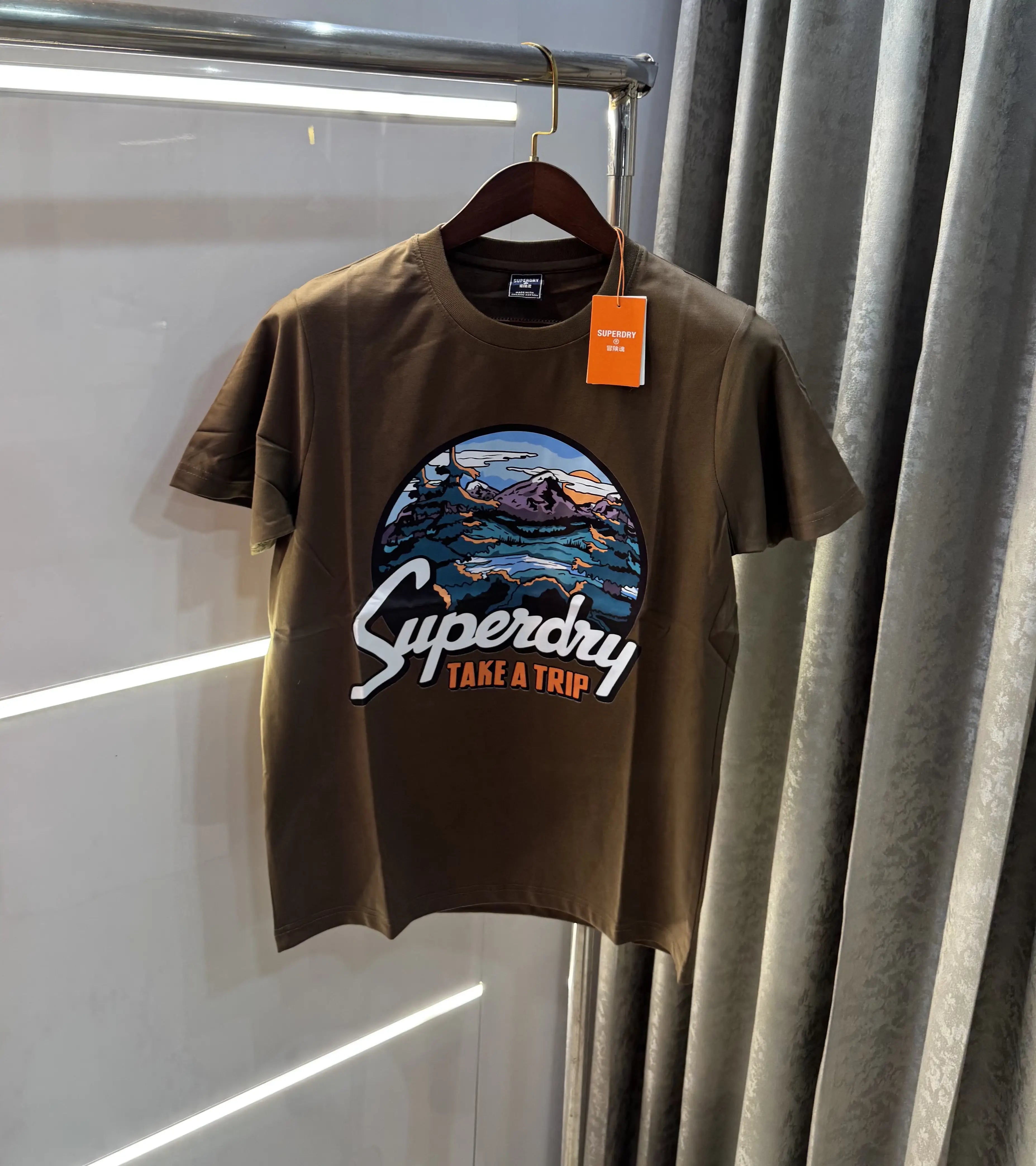 Superdry Brown Logo Print Premium T-shirt Secondary image
