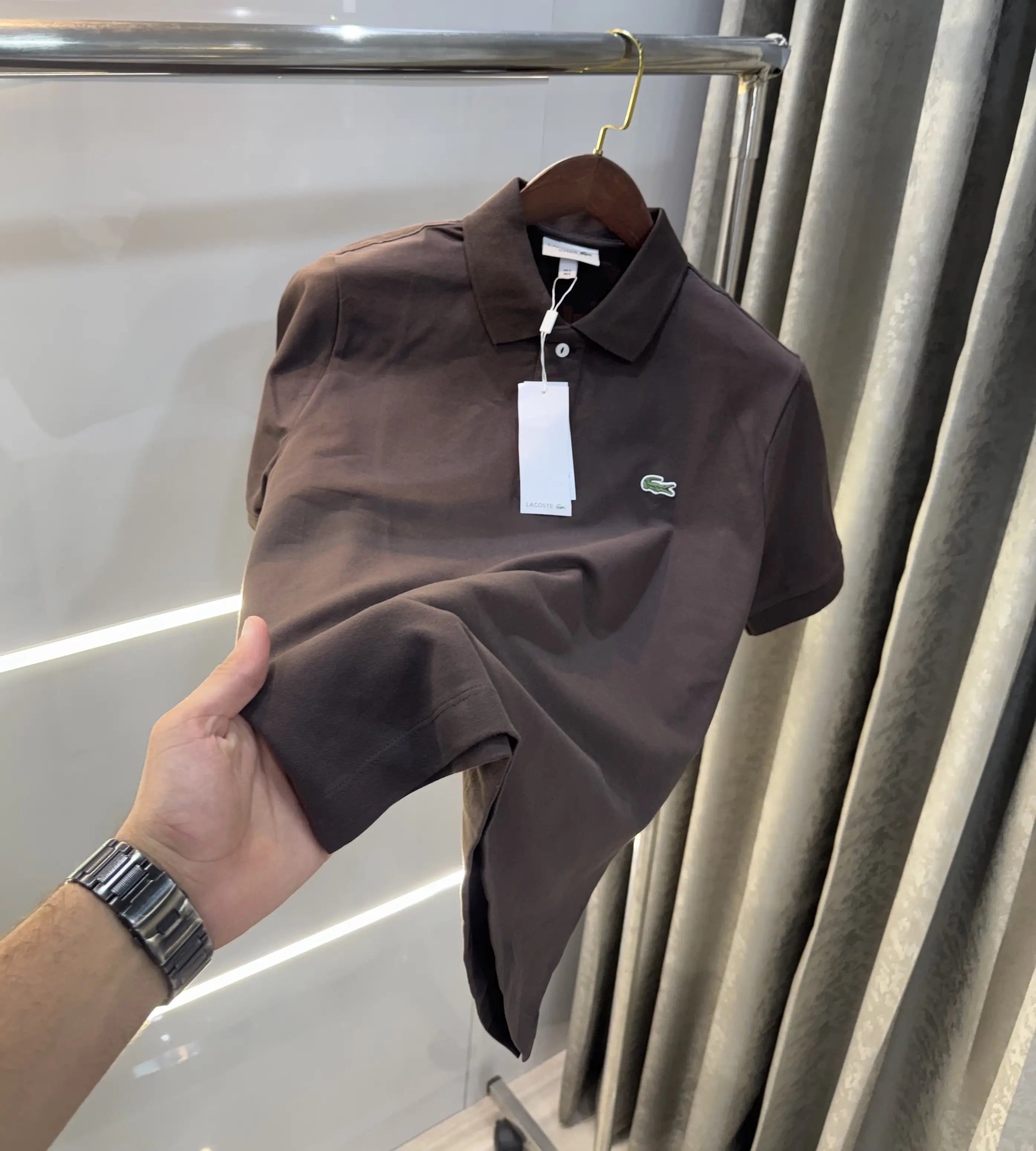 Lacost e Brown Logo Work Premium Polo T-Shirt Secondary image