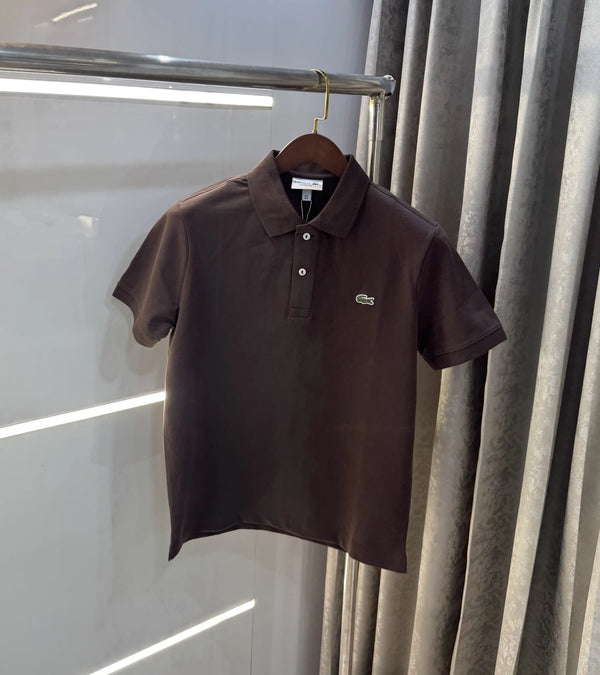 Lacost e Brown Logo Work Premium Polo T-Shirt