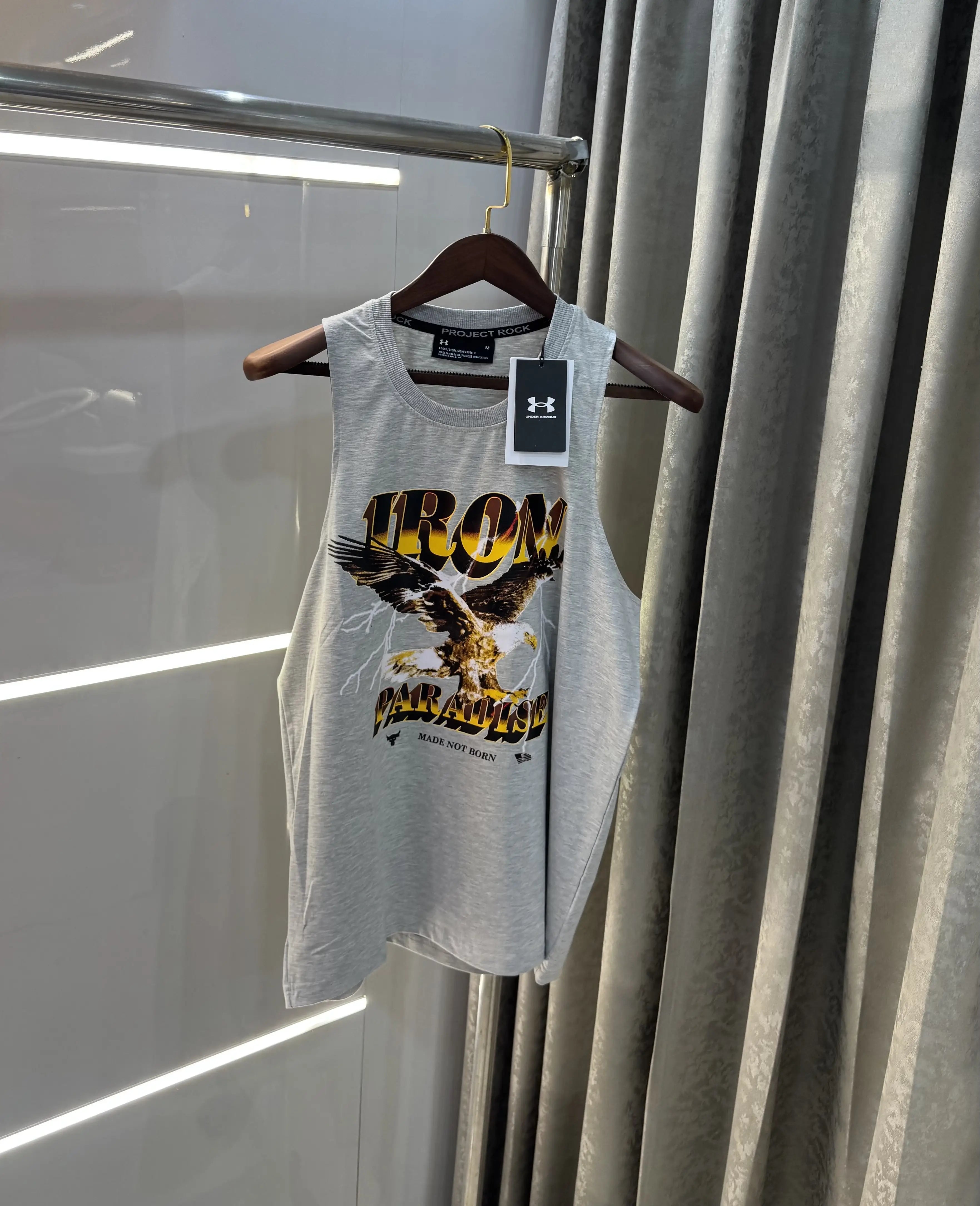Under Armou r Grey Logo Print Premium Sando Secondary image