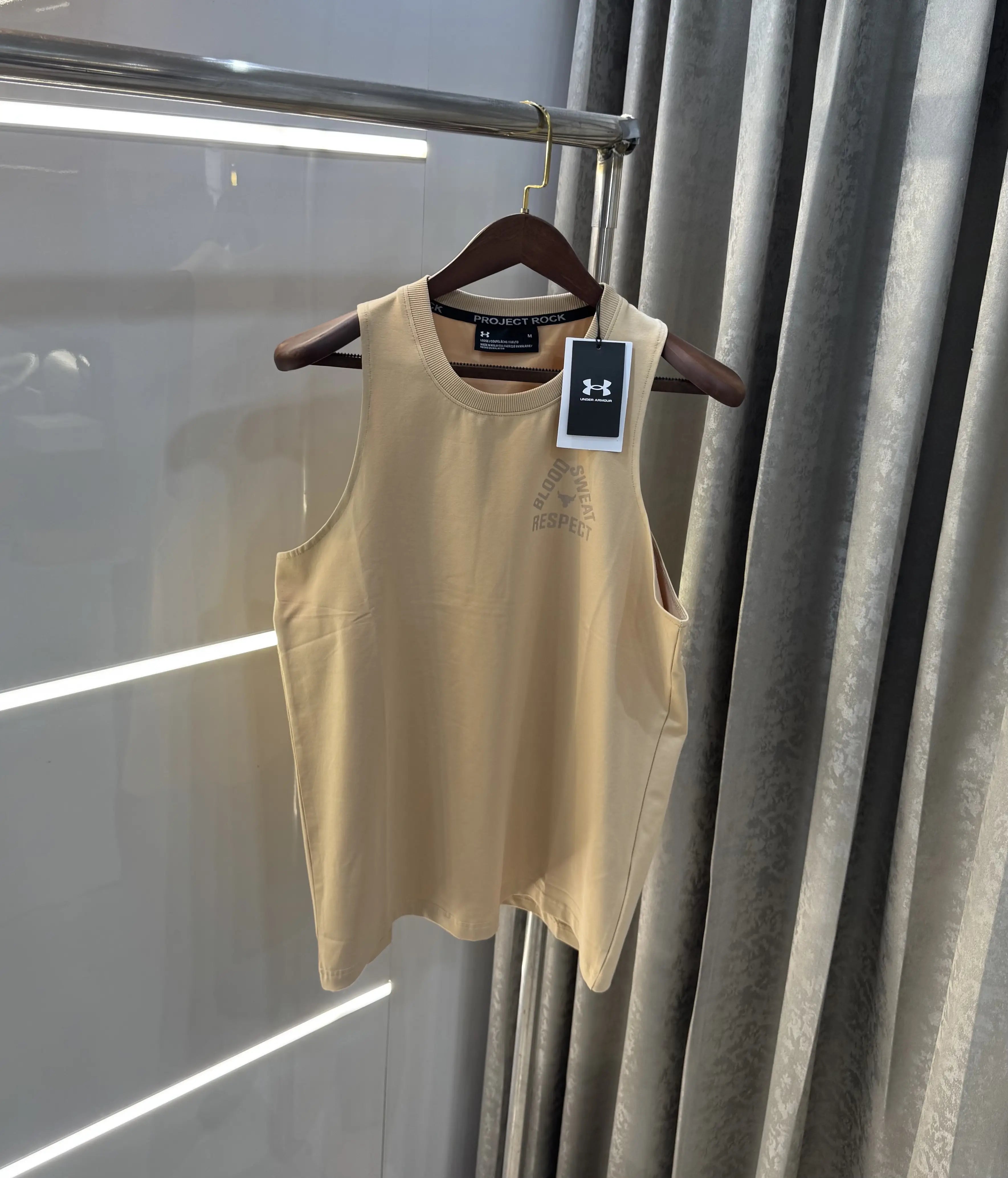 Under Armour Beige Logo Print Premium Sando Main image