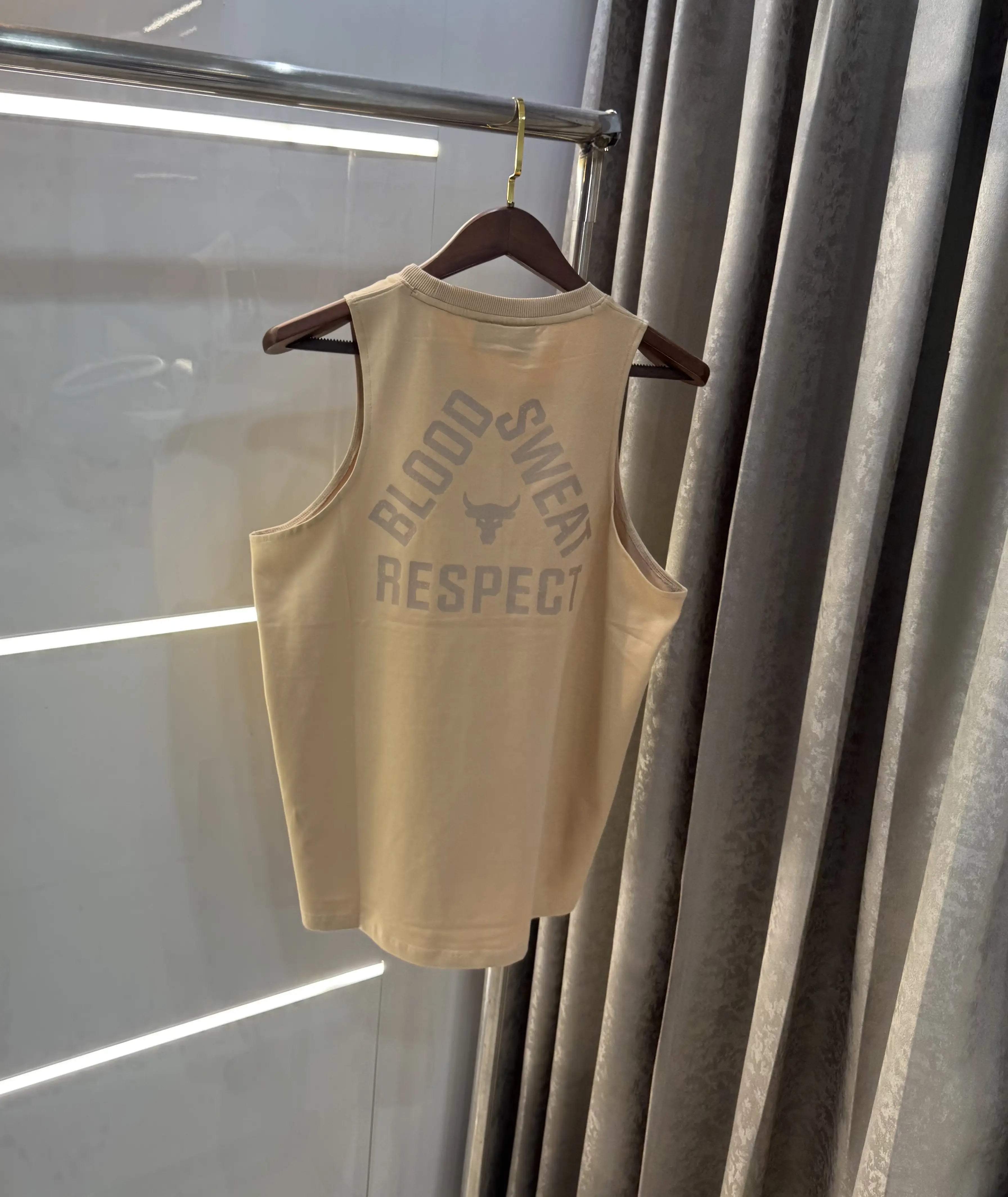 Under Armour Beige Logo Print Premium Sando Secondary image