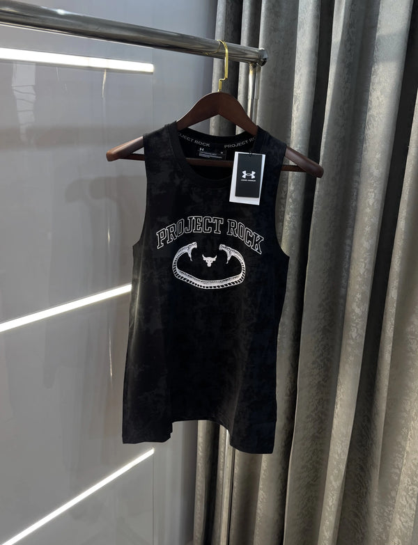 Under Armour Black Logo Print Premium Sando