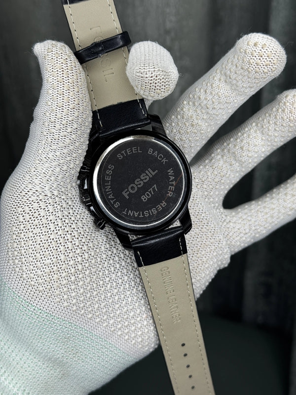 Fossil Grant All Black Chronograph Watch