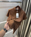 Zar a Brown Knitted Polo T-shirt
