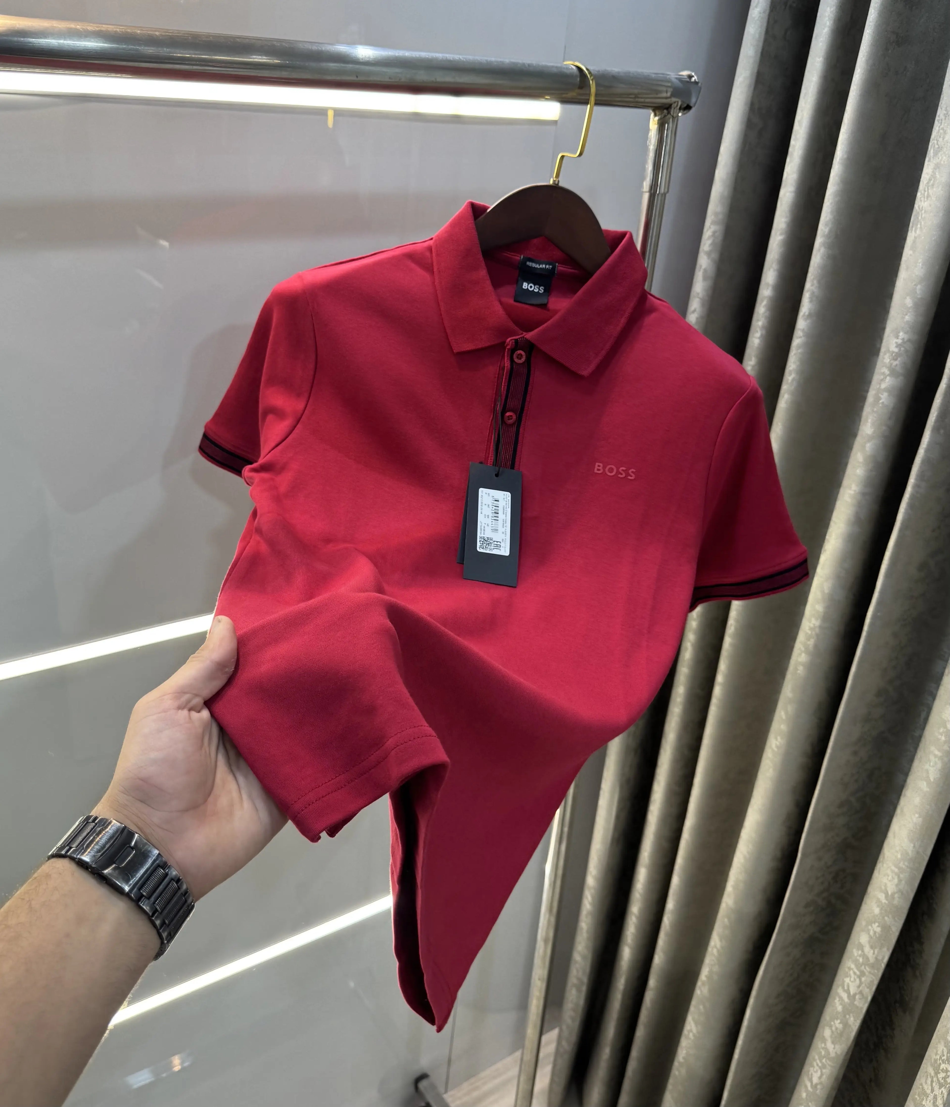 Hugo Bos s Red Logo Work Premium Polo T-shirt