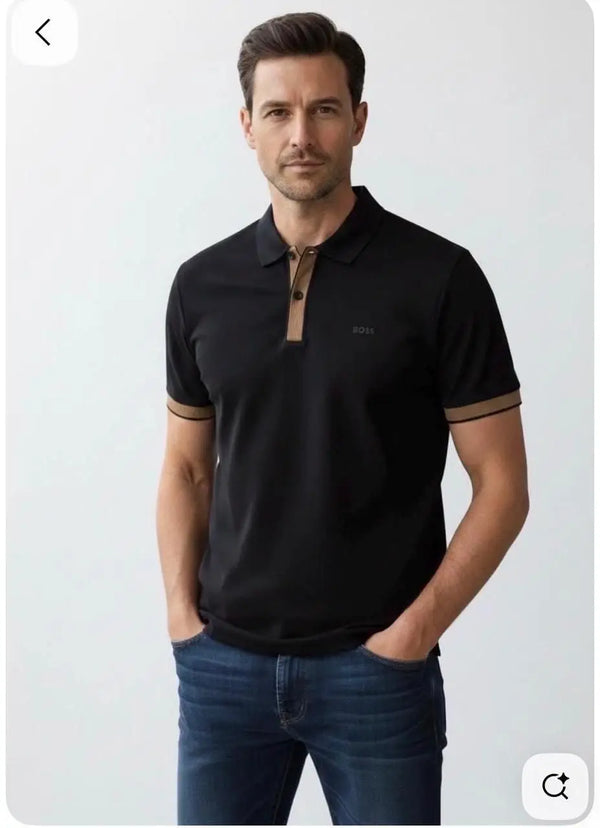 Hugo Bos s Black Logo Work Premium Polo T-shirt