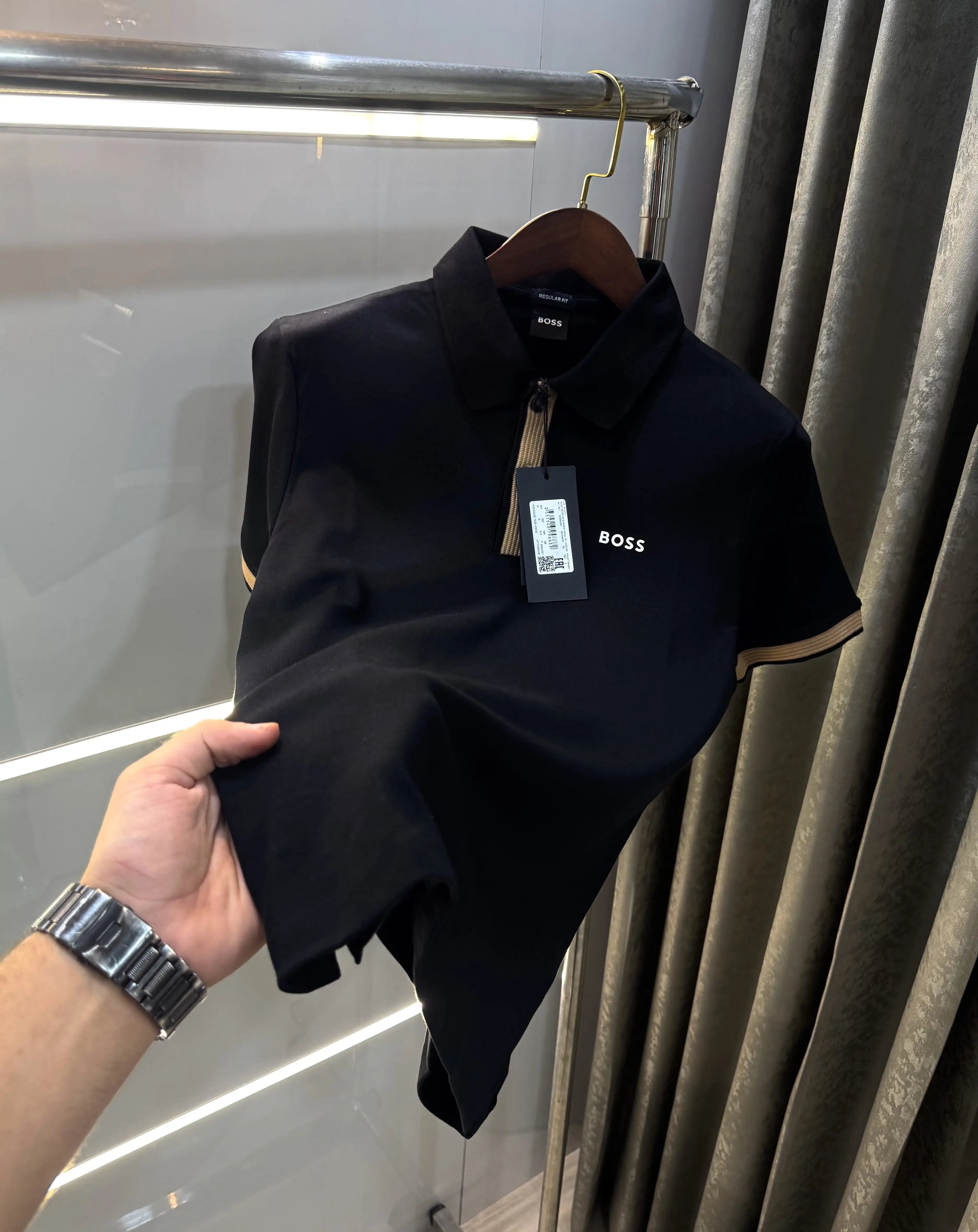 Hugo Bos s Black Logo Work Premium Polo T-shirt