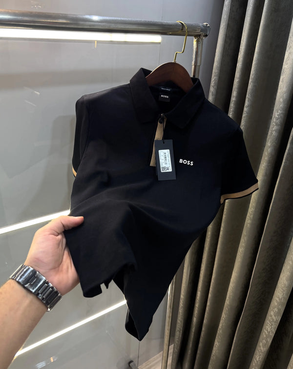 Hugo Bos s Black Logo Work Premium Polo T-shirt