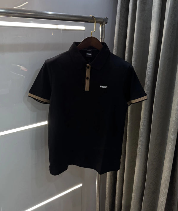 Hugo Bos s Black Logo Work Premium Polo T-shirt