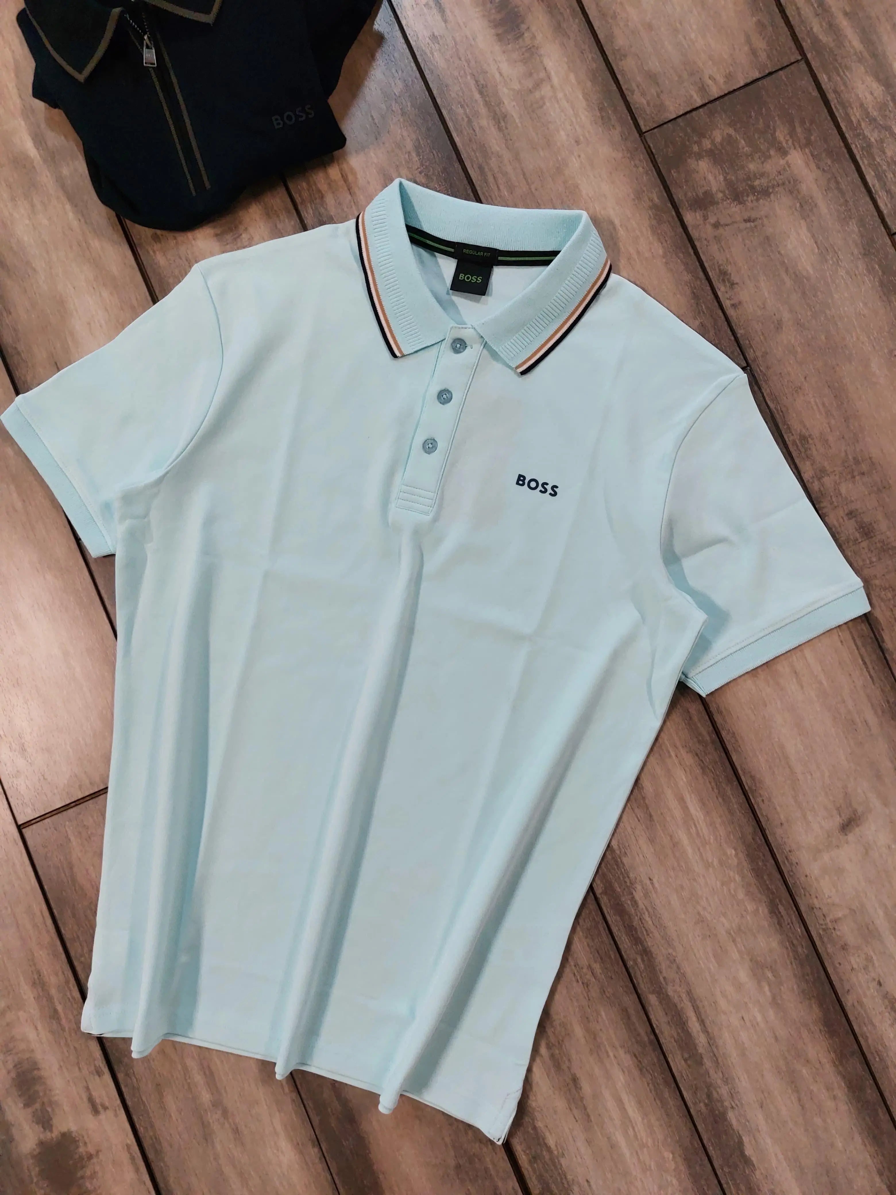 Hugo Bos s Sky Blue Logo Work Premium Polo T-shirt Main image