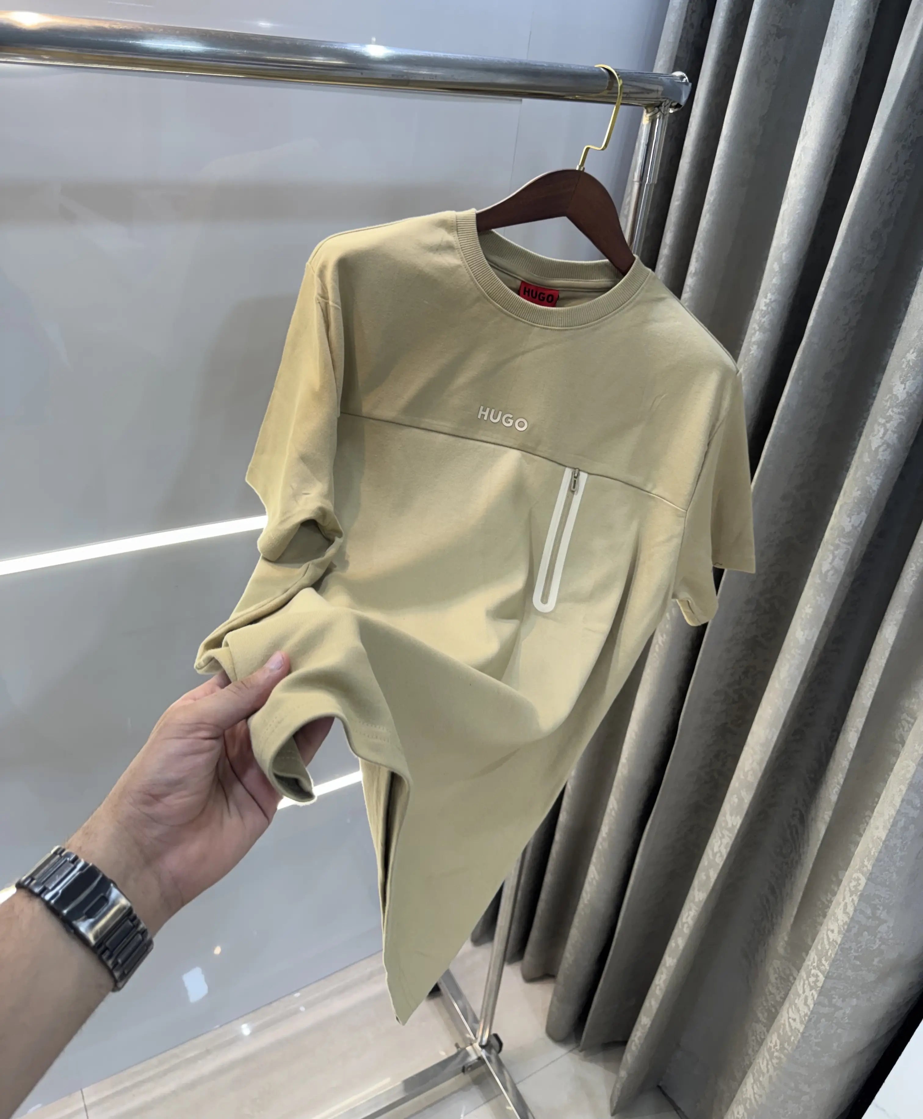 Hugo Boss Beige Logo Print Premium T-shirt Secondary image