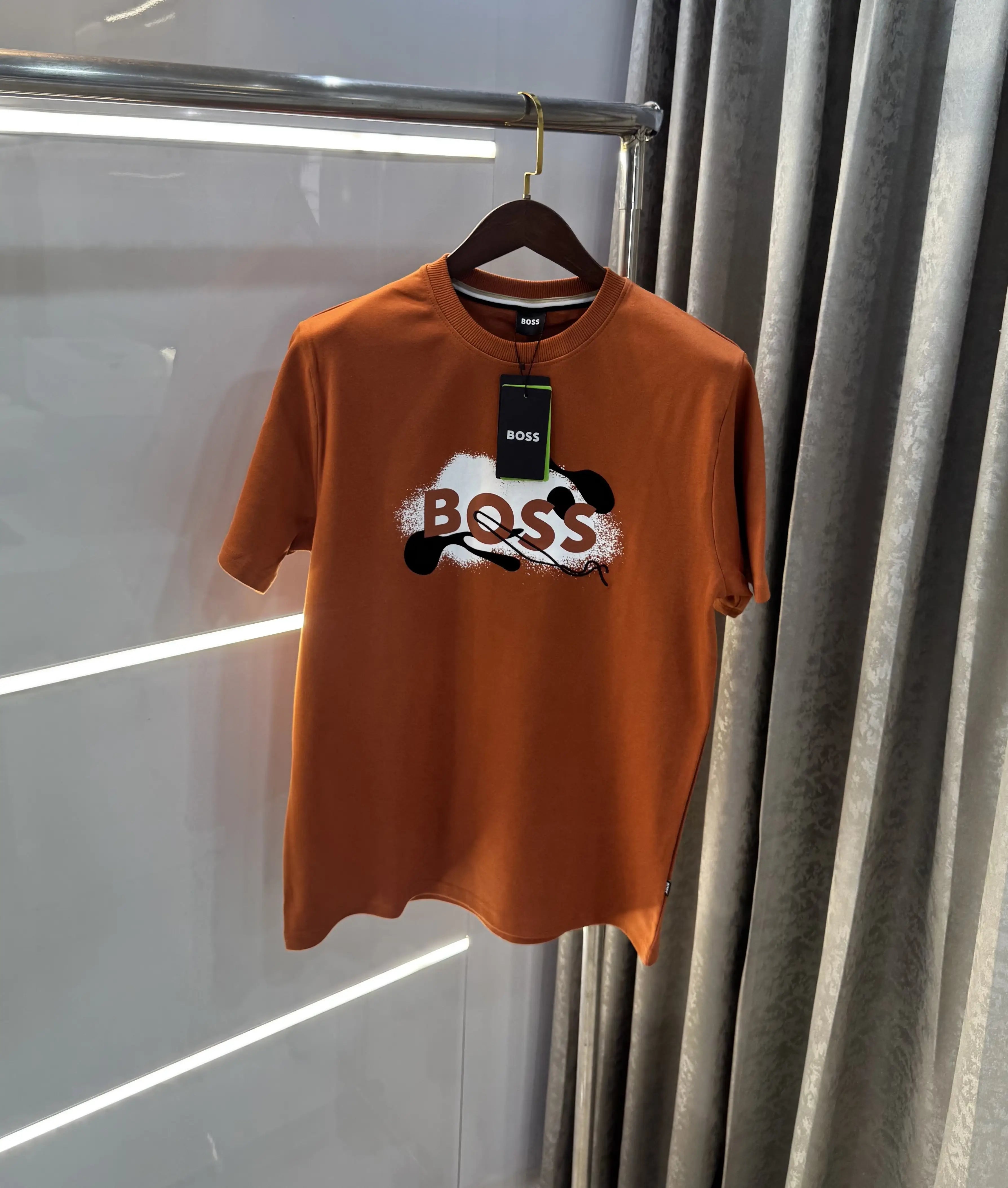 Hugo Boss Rust Logo Print Premium Oversized T-shirt Secondary image