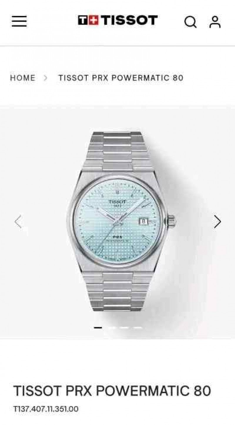 Tisso_t Prx Quartz SkyBlue 150 Main image