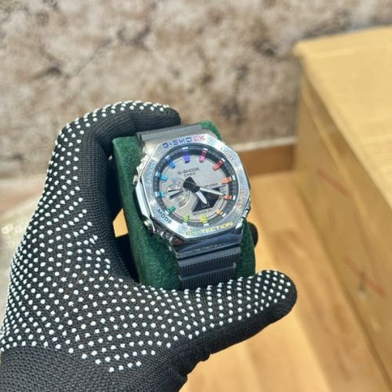 Casio G Shock Gm2100 Black Silver Rainbow ( 017 ) Main image