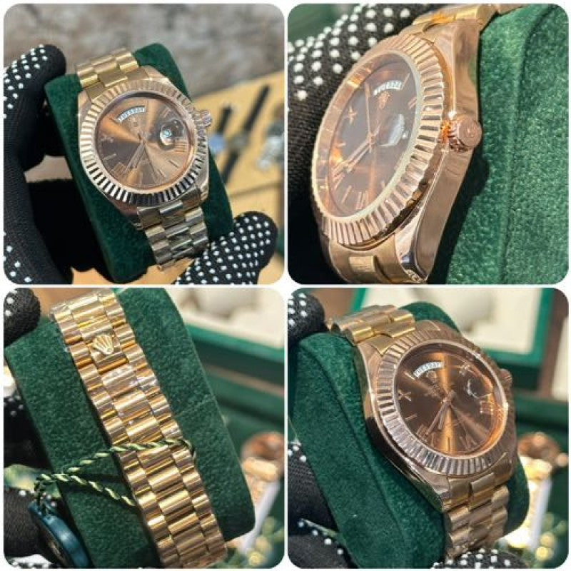 ROLEXX DAY DATE ROSEGOLD QUARTZ ( 061 )