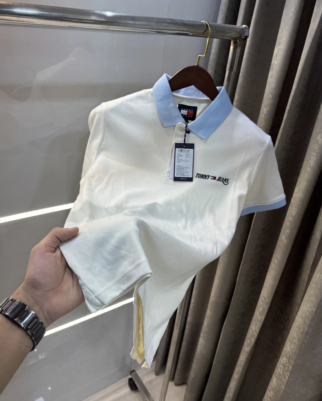 Tommy Hilfiger Cream Premium Polo T-shirt