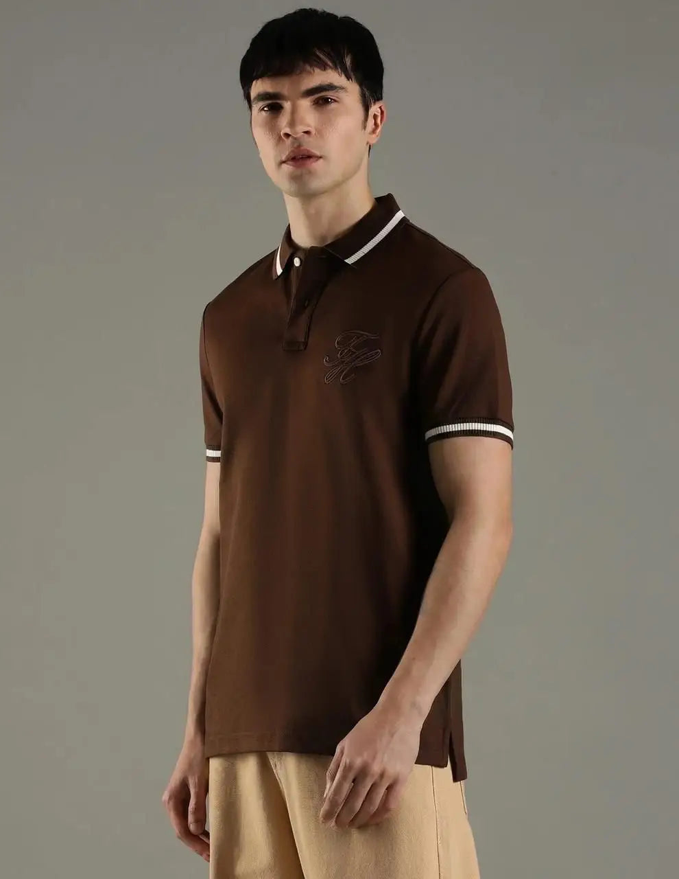 Tommy Hilfiger Brown Premium Polo T-shirt Main image