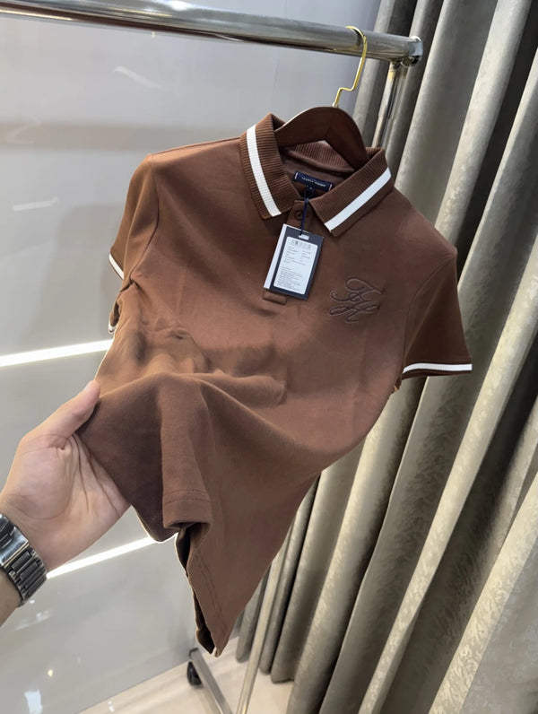 Tommy Hilfiger Brown Premium Polo T-shirt
