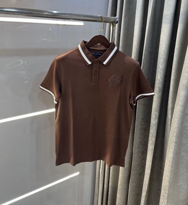 Tommy Hilfiger Brown Premium Polo T-shirt