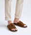Loro_Pina Tan Suede Leather Slide