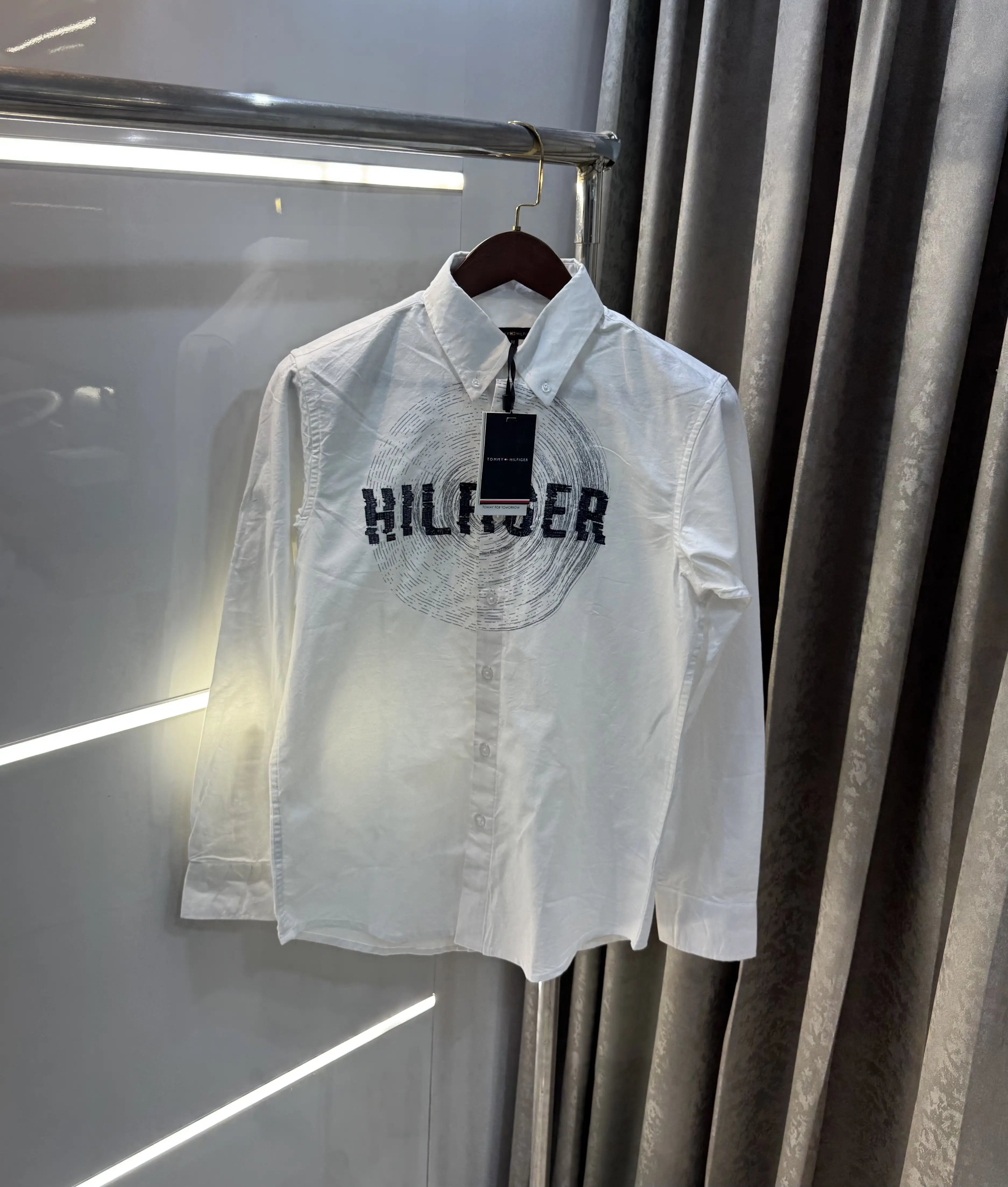 Tommy Hilfiger White Embroidery Logo Work Premium Shirt Secondary image