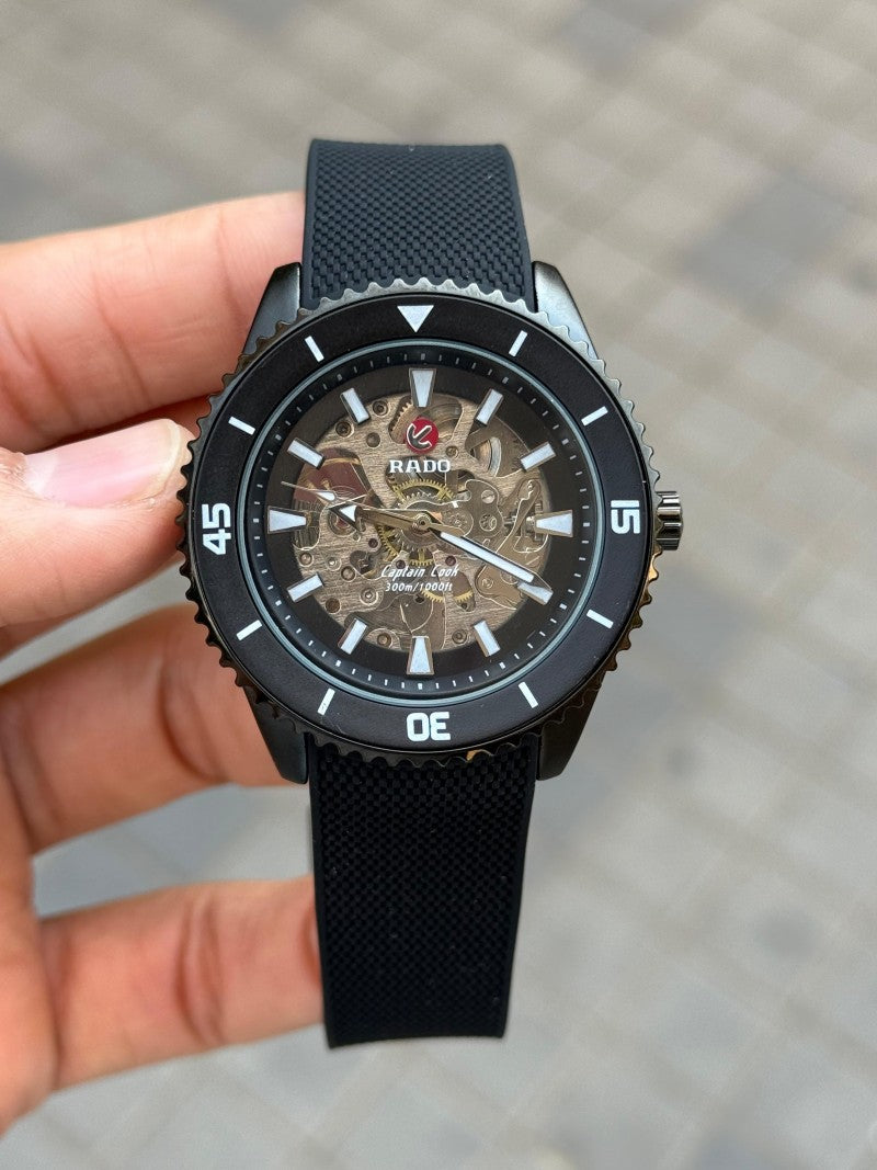 Rad o Captain Cook Automatic Silicone Black