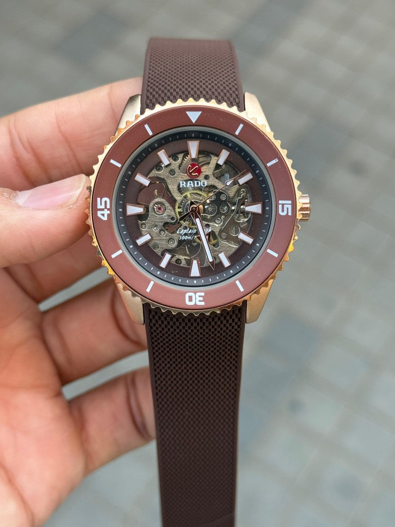 Rad o Captain Cook Automatic Silicone Brown