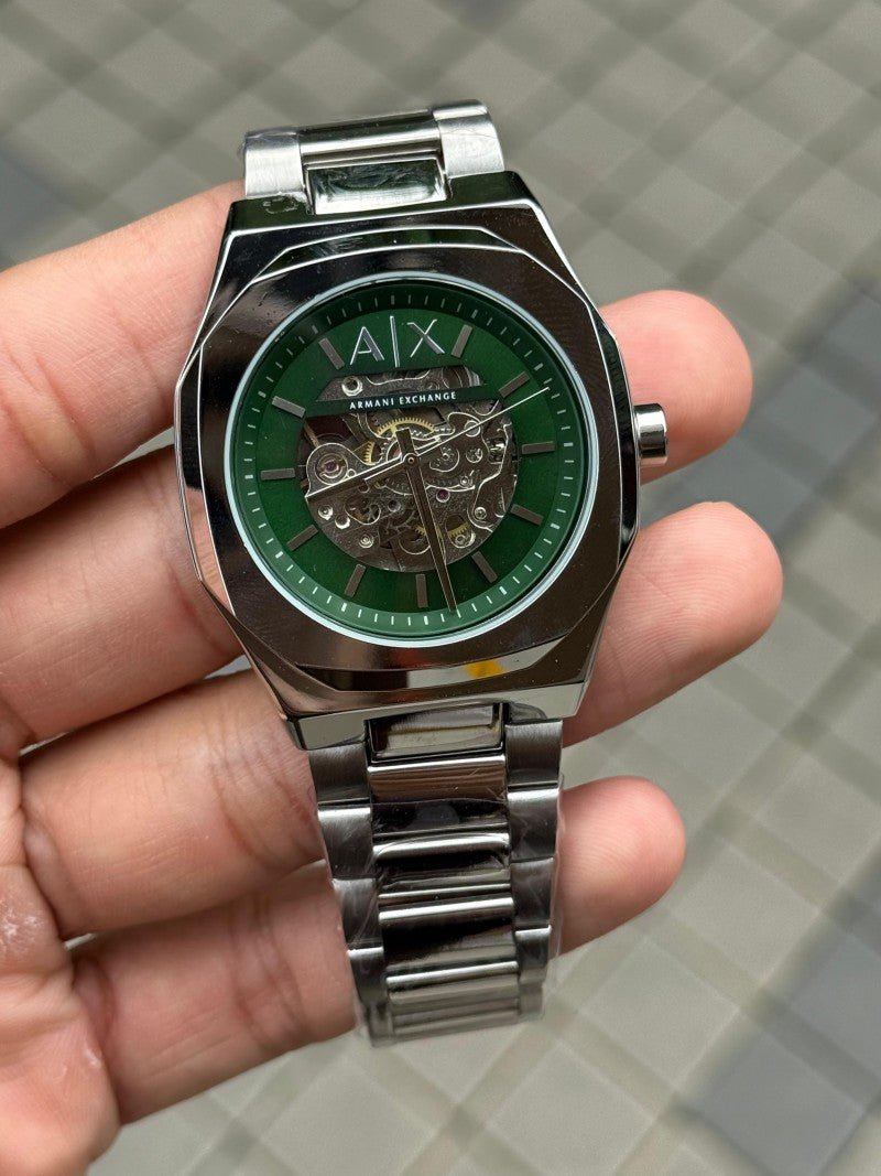 Arman i Exchange Skeleton Square Open Machine Silver Green Main image