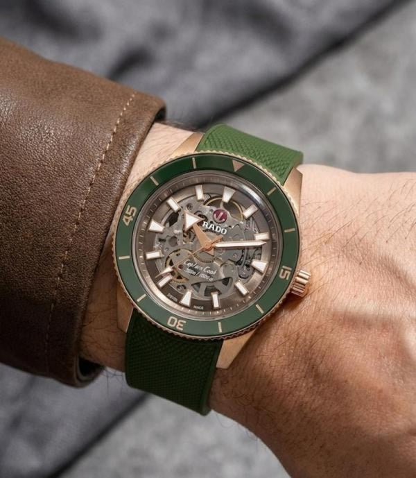 Rad o Captain Cook Automatic Silicone Green