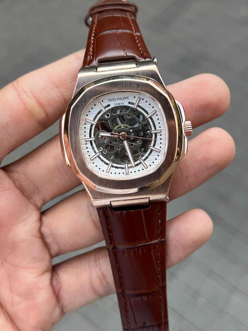Pate k Phillipe Nautilus Leather Automatic