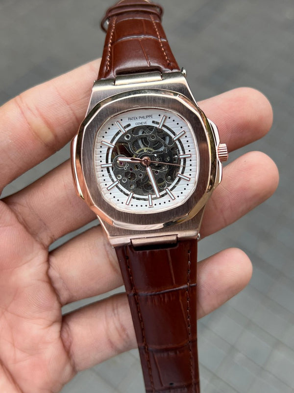 Pate k Phillipe Nautilus Leather Automatic